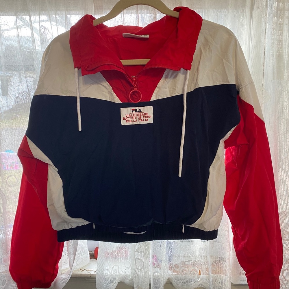 Cropped Fila Windbreaker